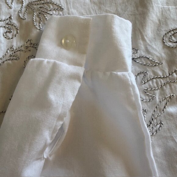 Blair Cat Print Fitted Boyfriend Shirt Woman’s Size Lg Black White Cats Cotton - Picture 12 of 12